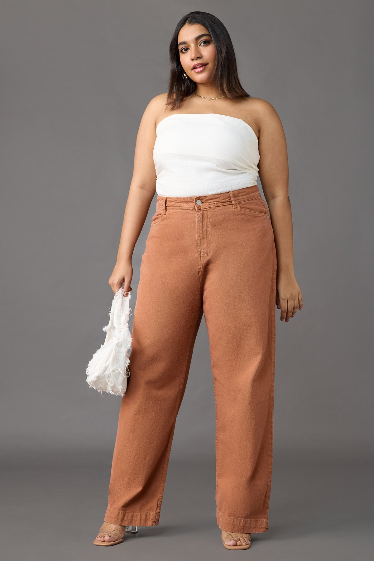 Curve Chestnut Charm Straight Jeans