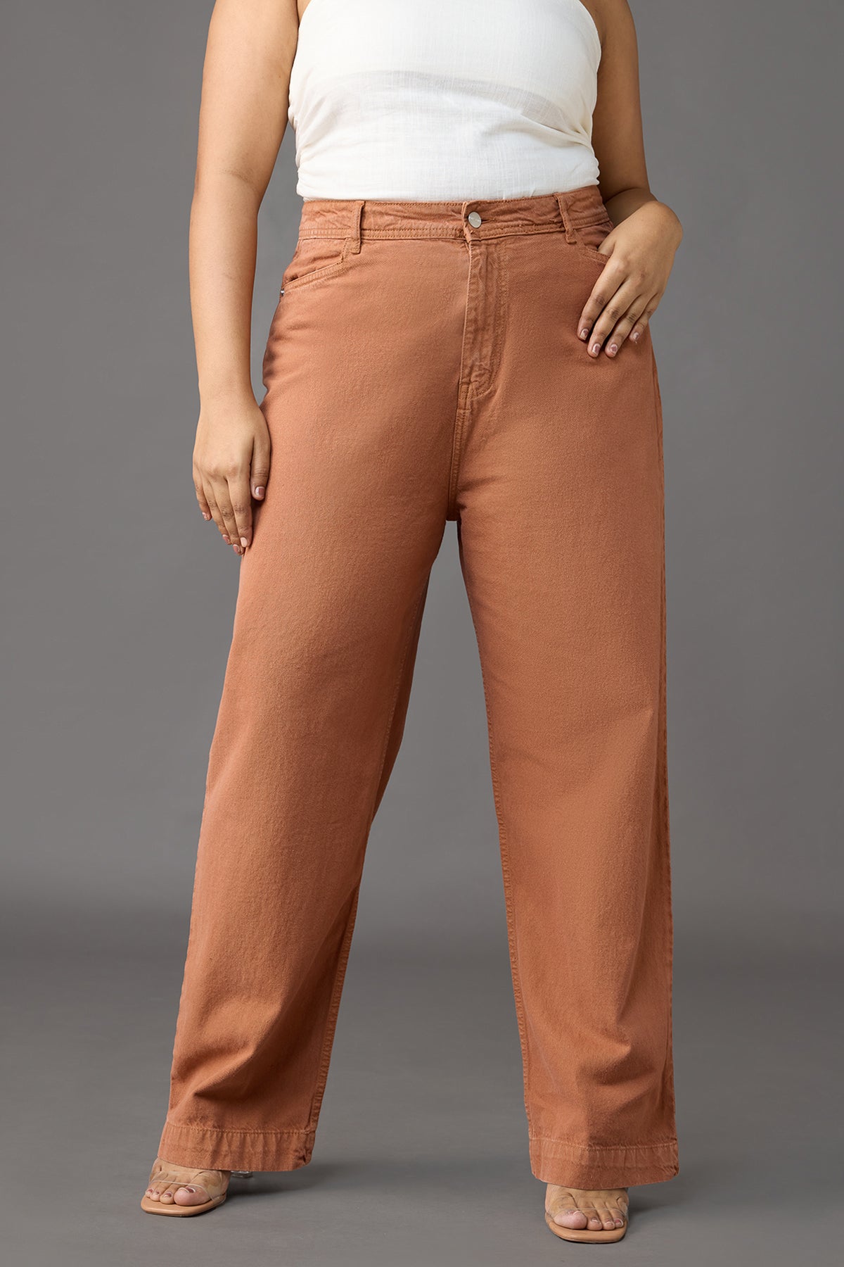 Curve Chestnut Charm Straight Jeans