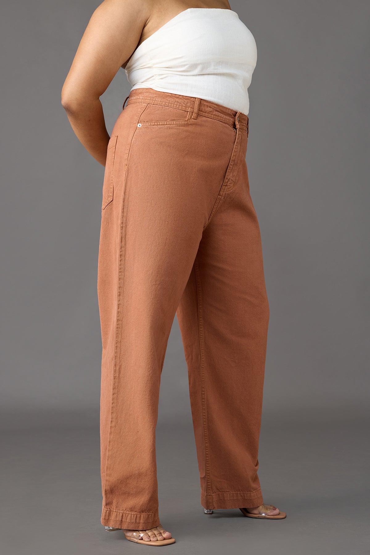 Curve Chestnut Charm Straight Jeans