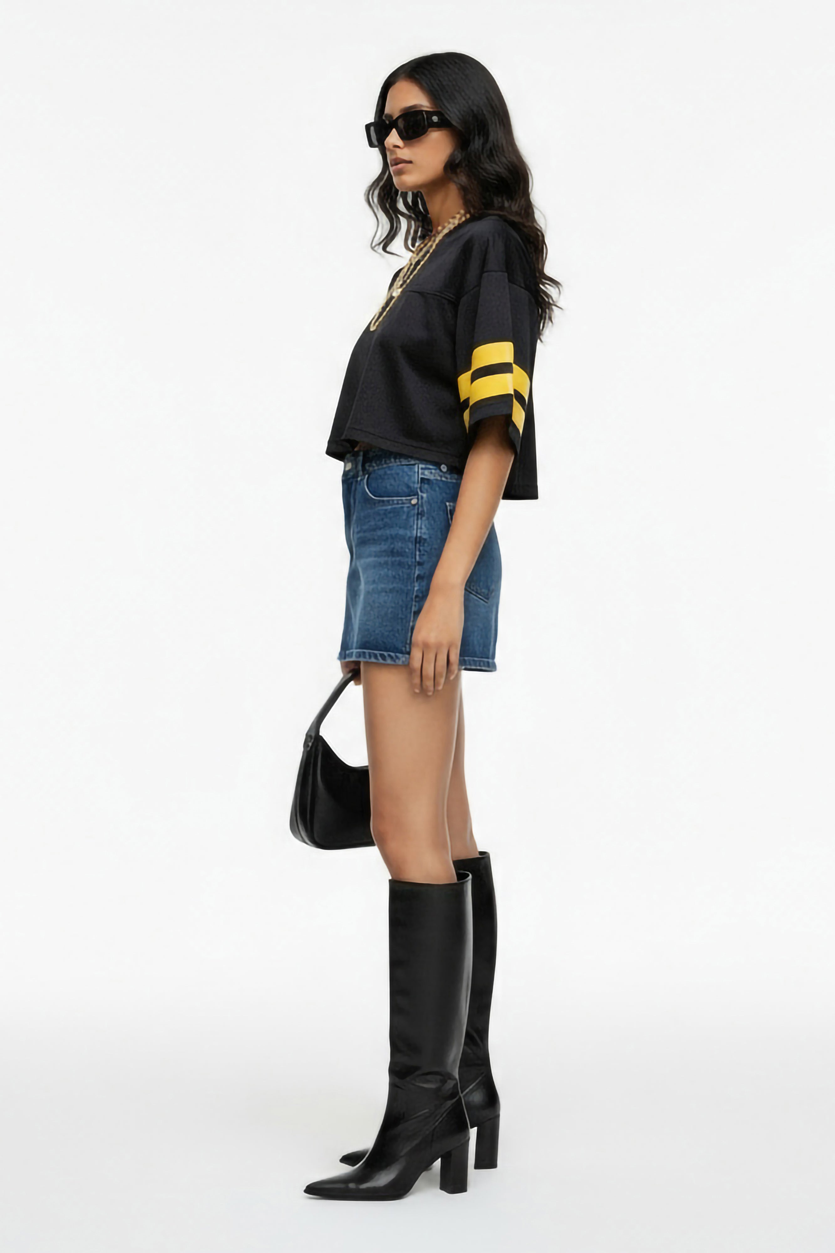 Retro Blue Micro Skirt