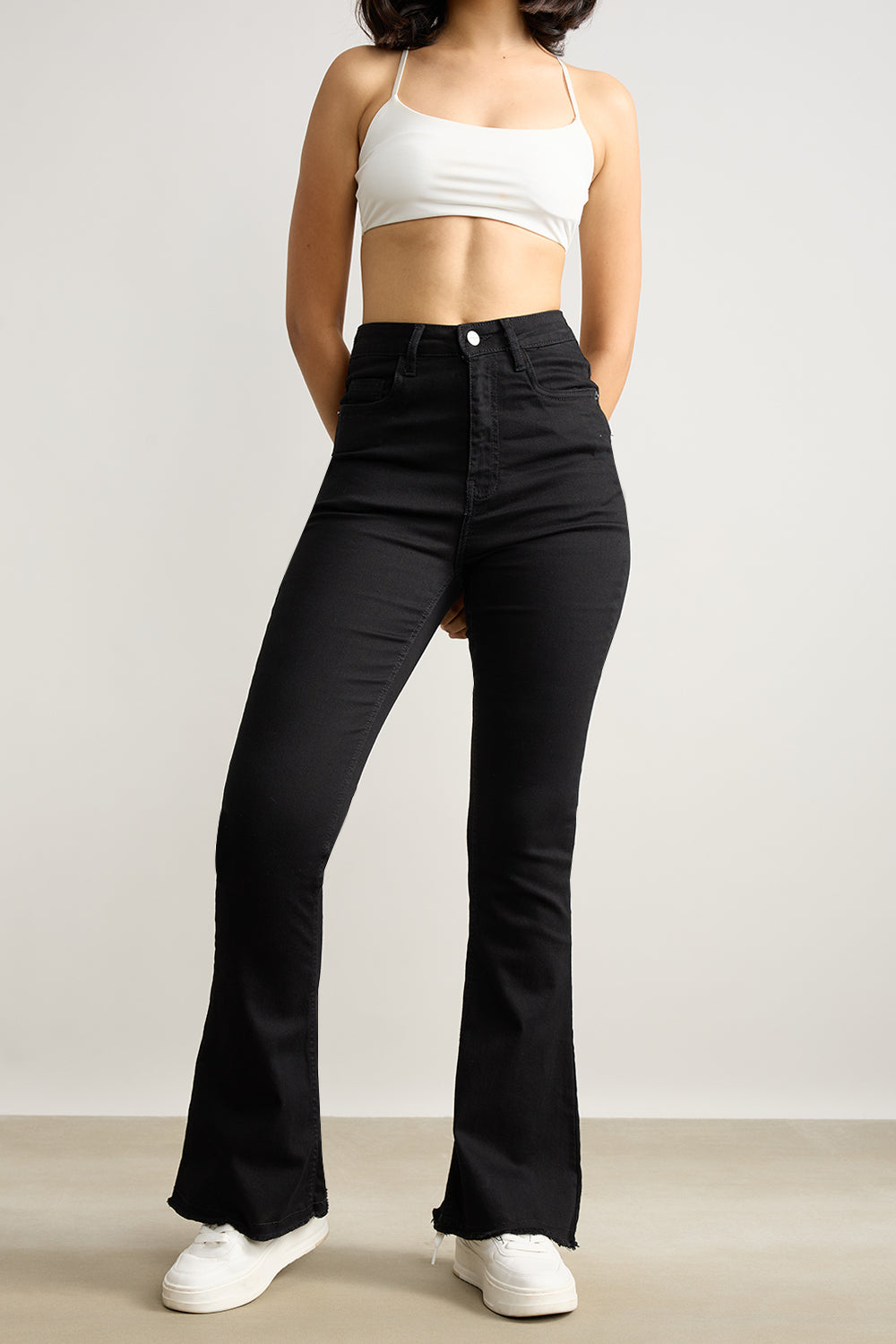 Black High Waisted Women's Bootcut jeans