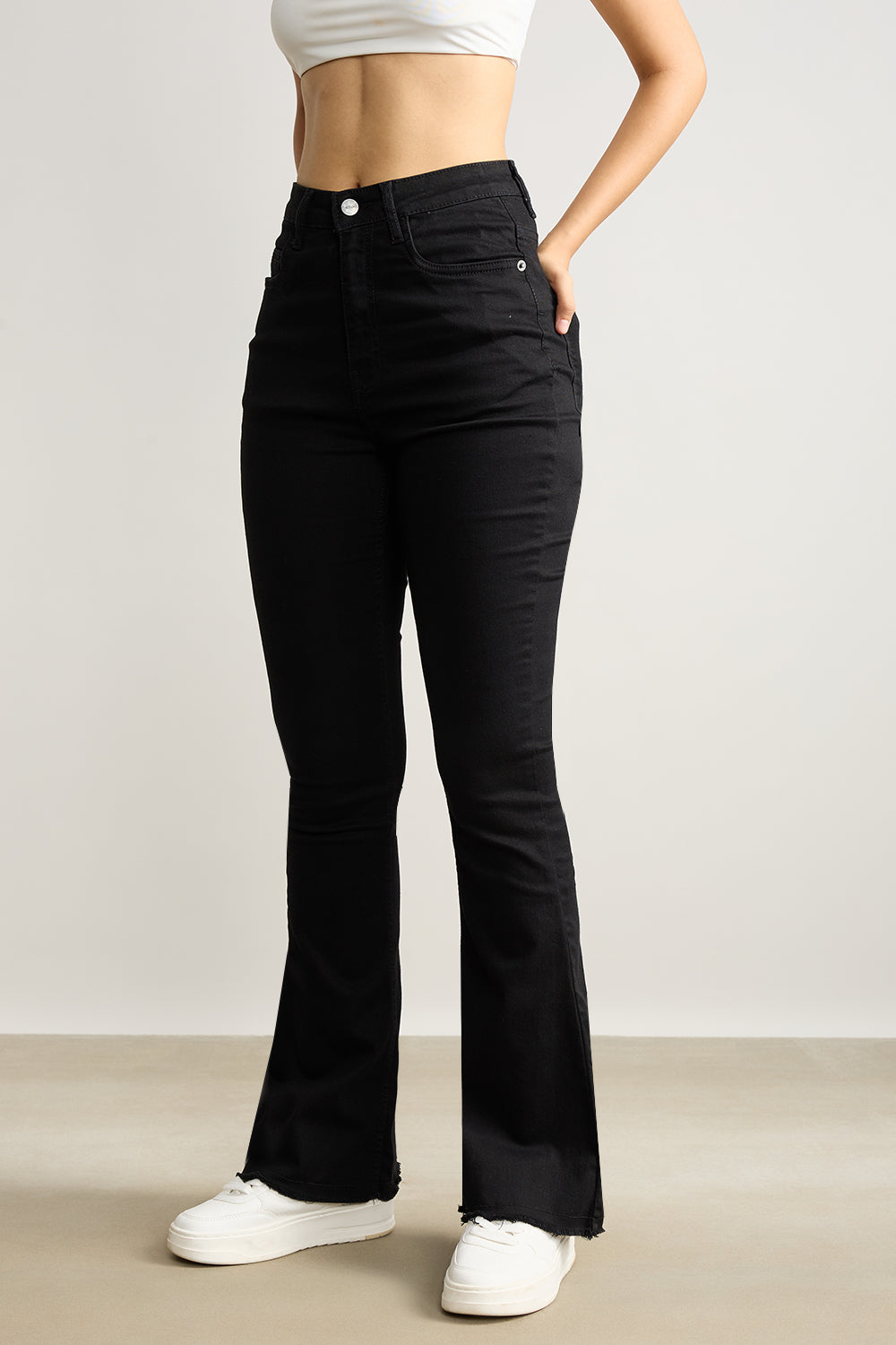 Black High Waisted Women's Bootcut jeans