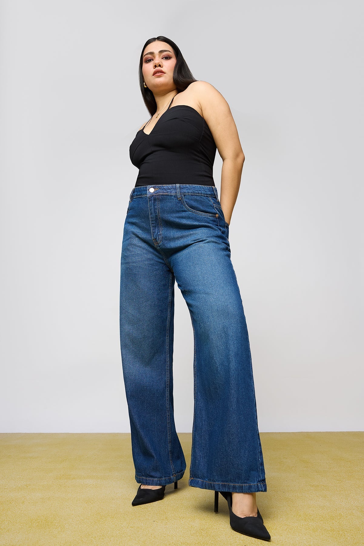 Curve Pacific Blue Wide Jeans