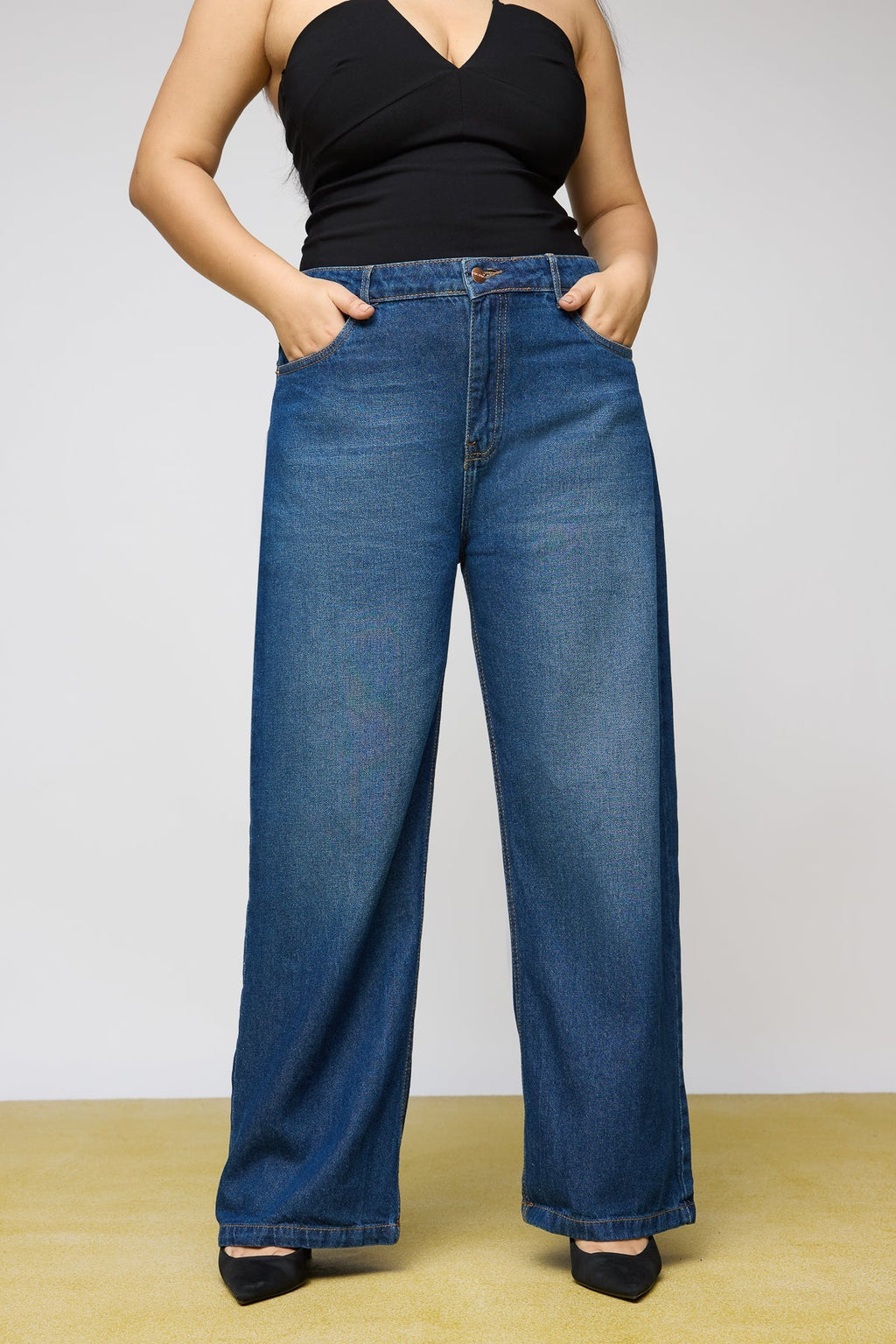 Curve Pacific Blue Wide Jeans