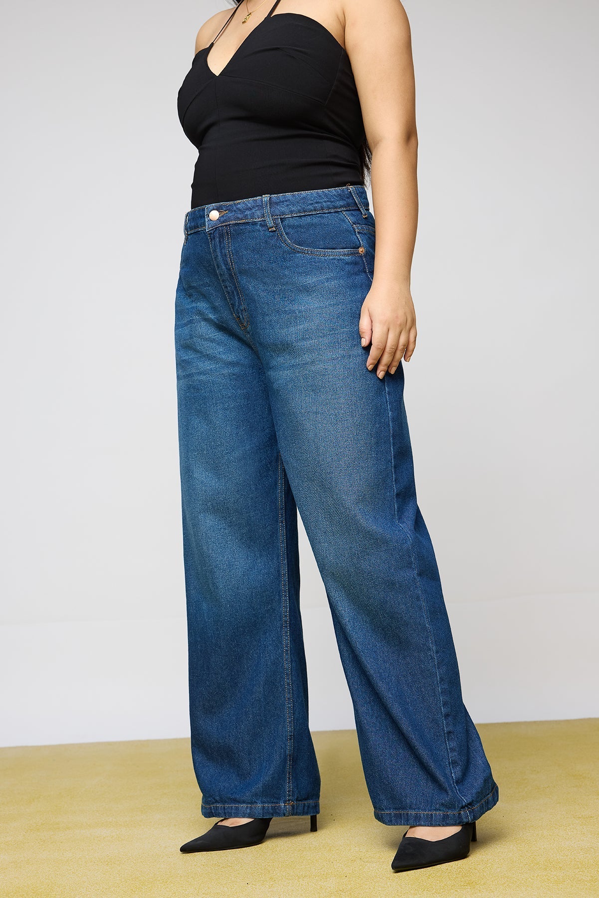 Curve Pacific Blue Wide Jeans