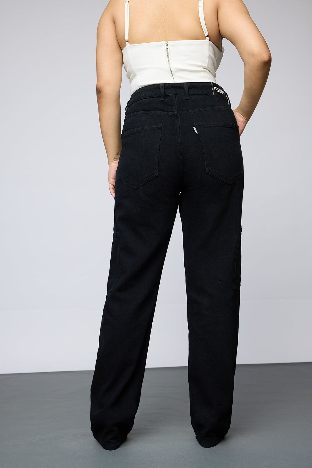 Curve Midnight Luxe Straight Cargo Jeans