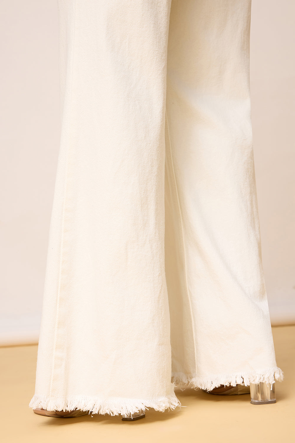 Curve Statement White Flare Jeans