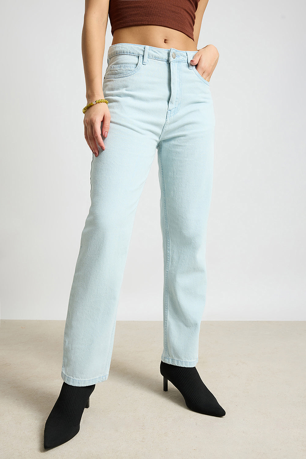 Heavenly Blue High Waist Women's Regular Fit Jeans