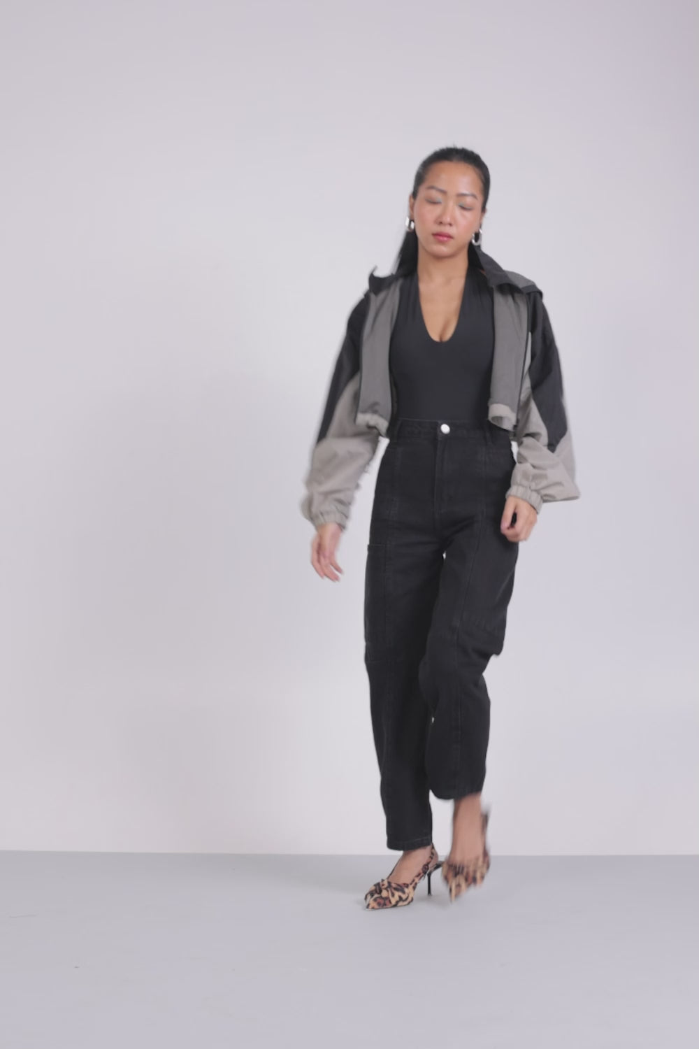 Solid Black Baggy Jeans