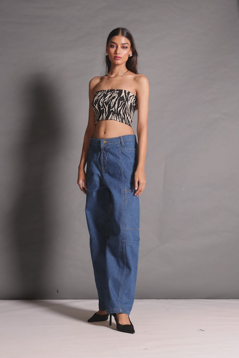 Electric Blue Baggy Fit Jeans