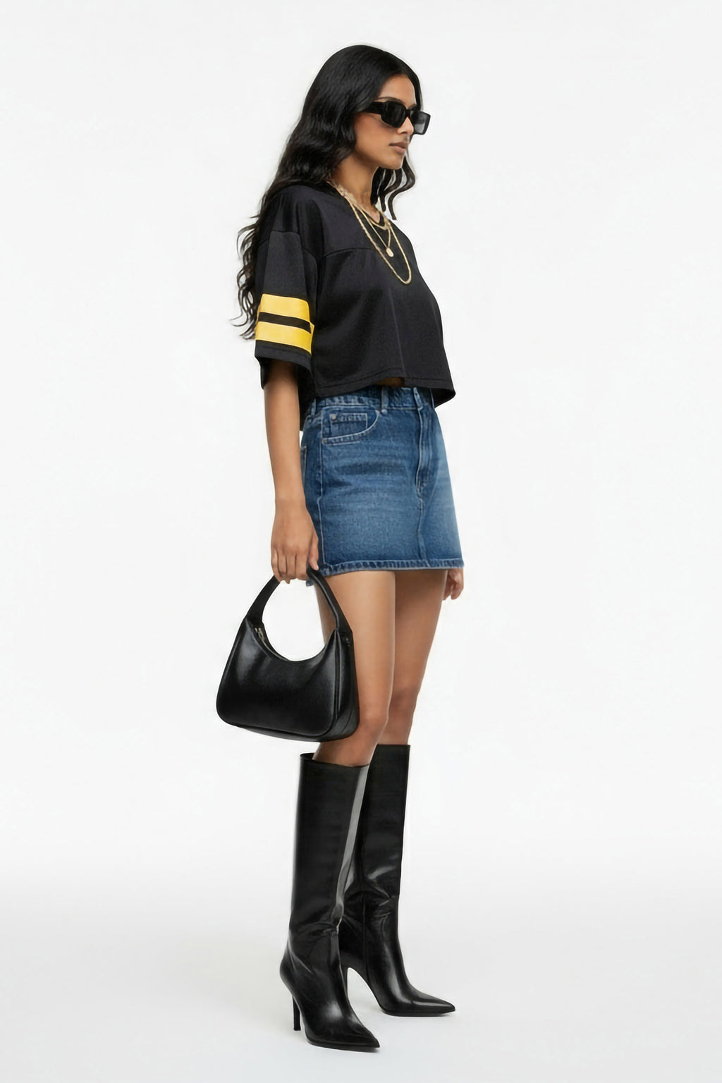 Retro Blue Micro Skirt