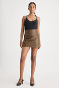 Brown Leather Skirt