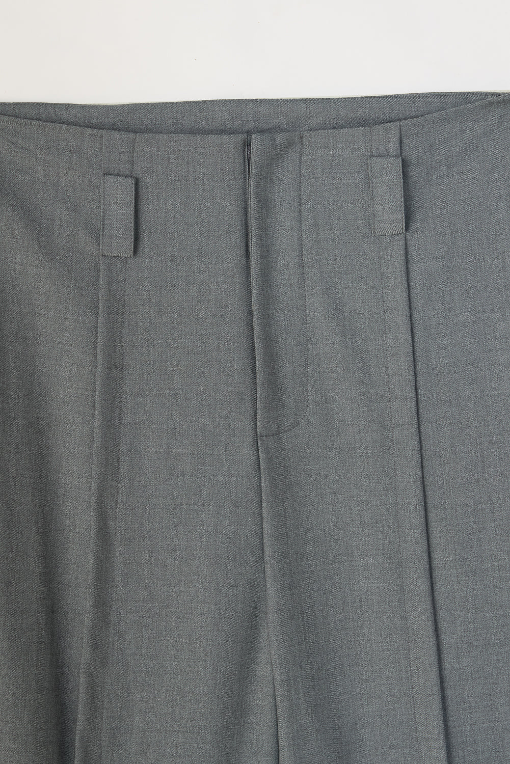 Slubbed Grey Front Slited Women's Flare Korean Pants