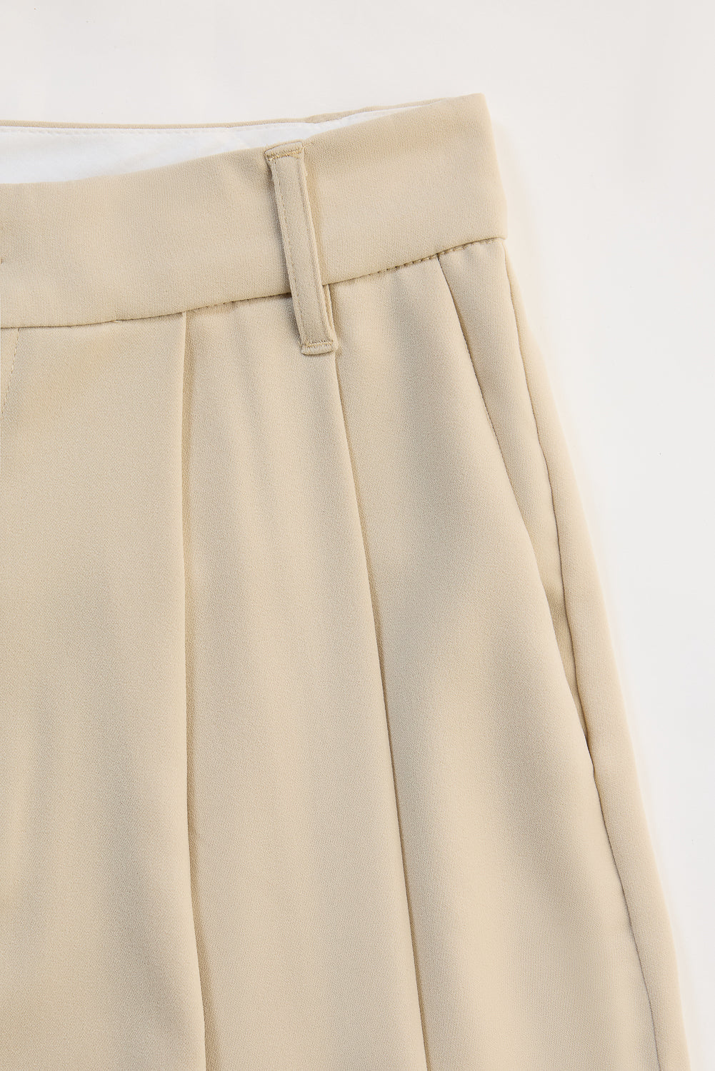 Light Khaki Formal Women's Flared Korean Pants