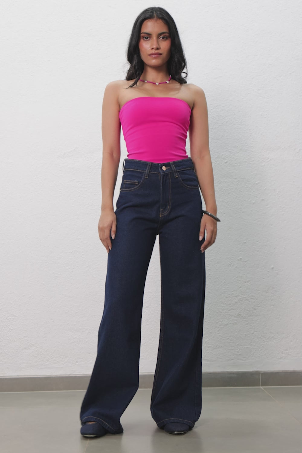 Classic Indigo Women's Wide Jeans