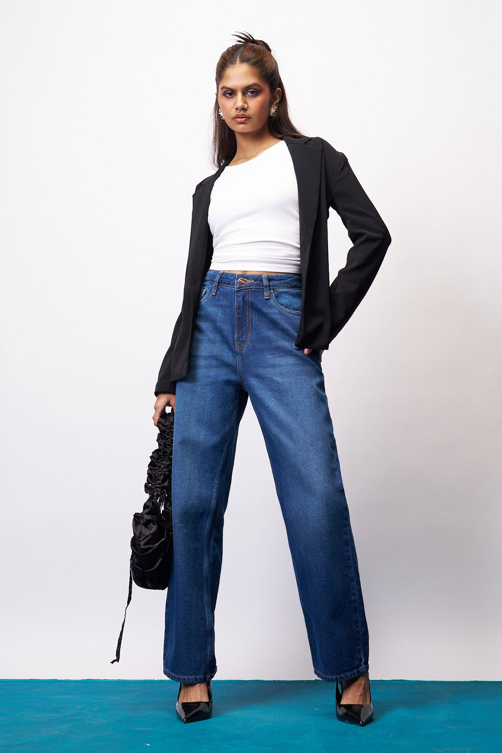 Refined Blue Women's Straight Jeans