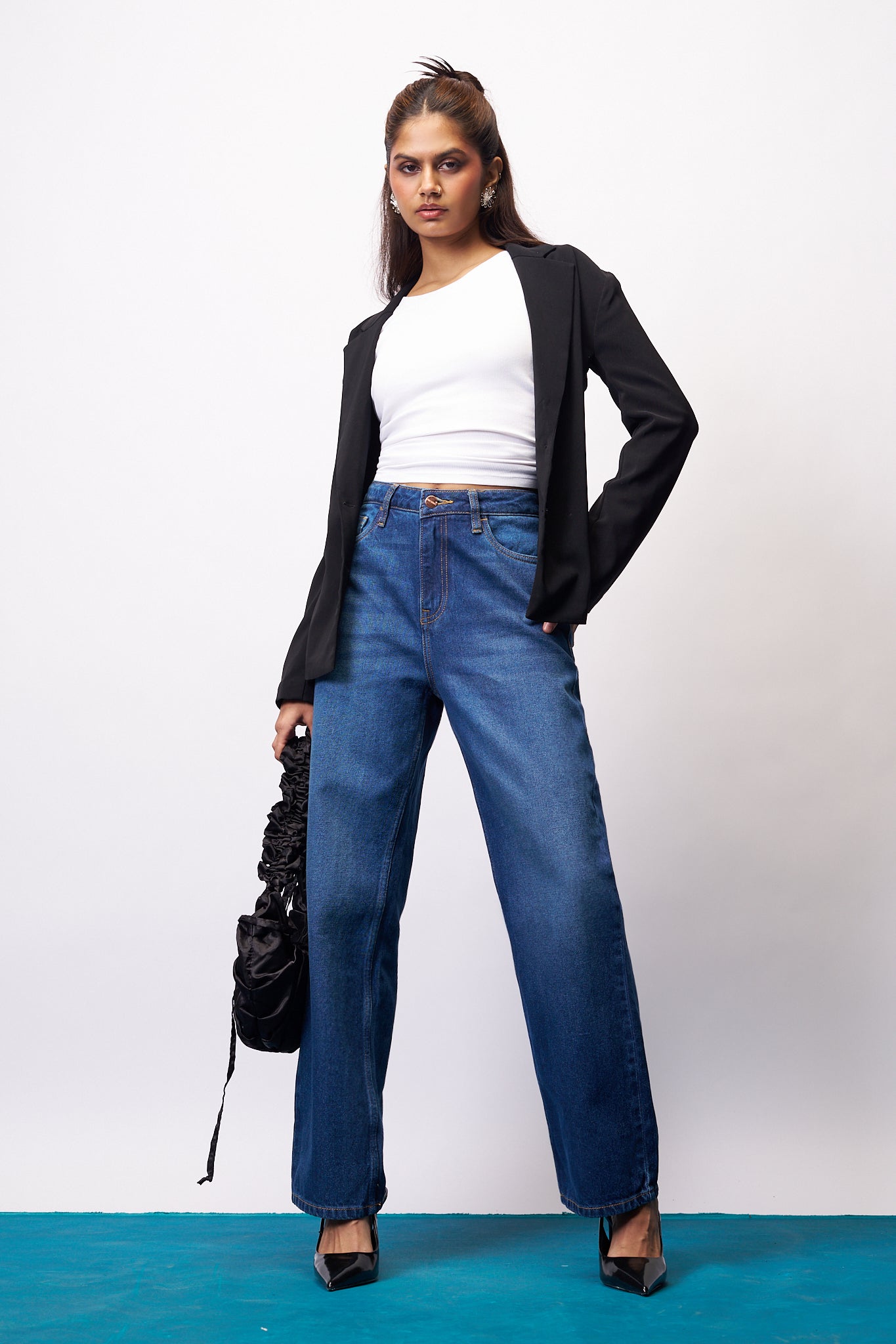 Refined Blue Women's Straight Jeans