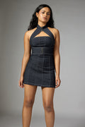 Black Gothic Chained Mini Dress