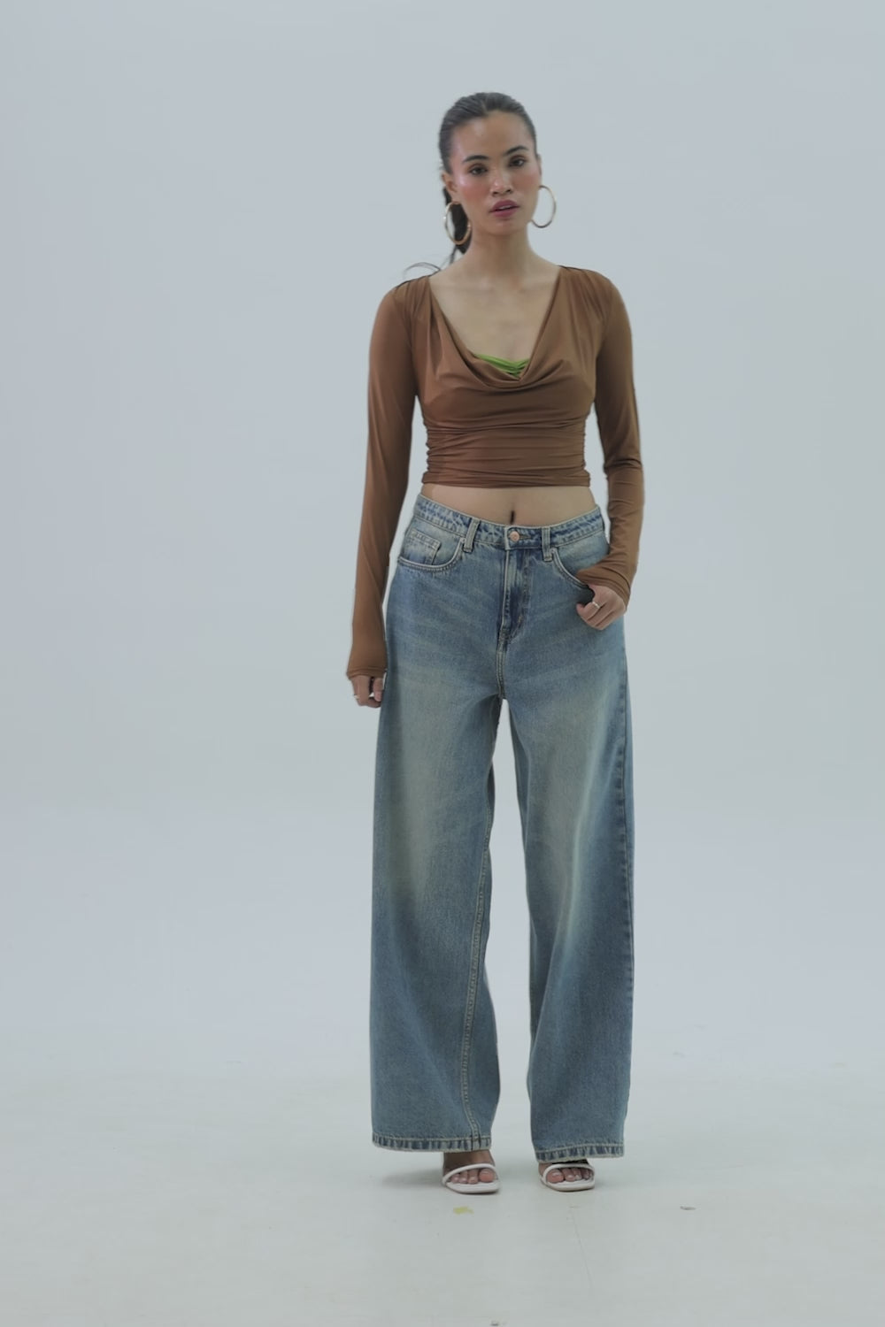 Mellow Indigo Super Wide Flare Jeans