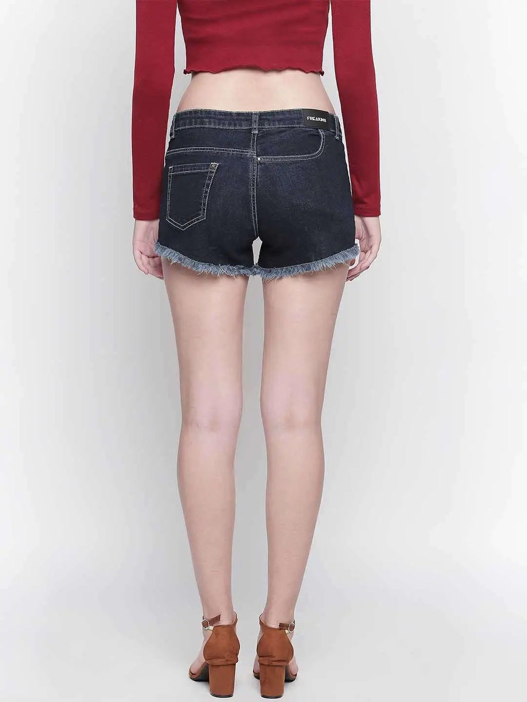 Dark Blue Shorts With Front Pockets
