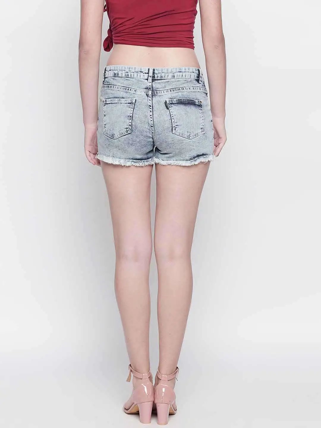 Mid Blue Regular Shorts