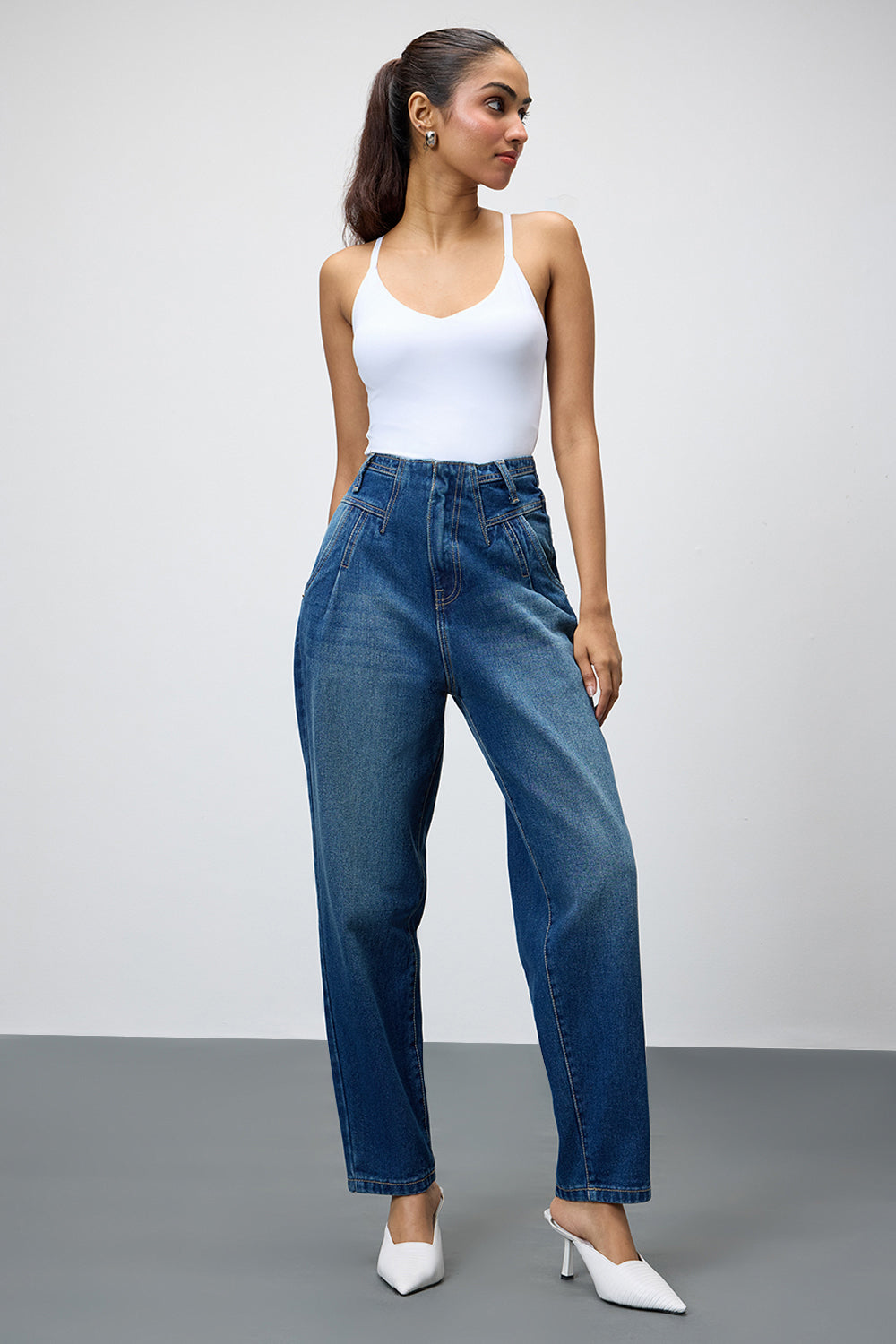Cobalt Blue Women's Slouchy Jeans