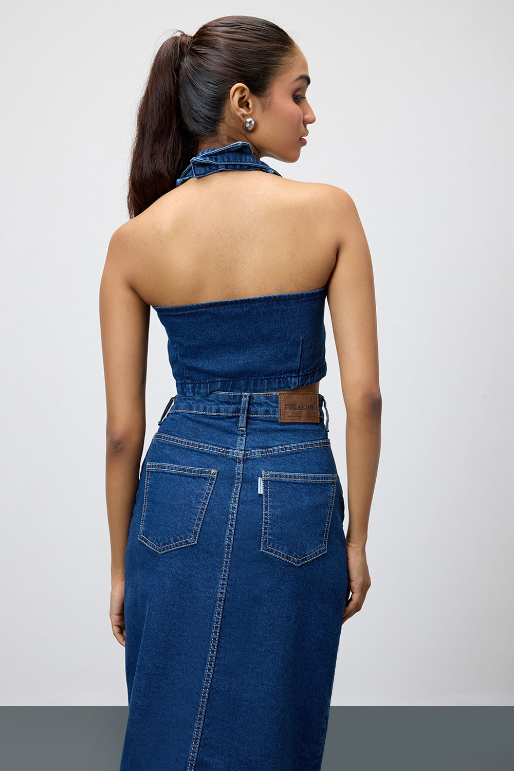 Blue Abyss Women's Denim Cropped Top
