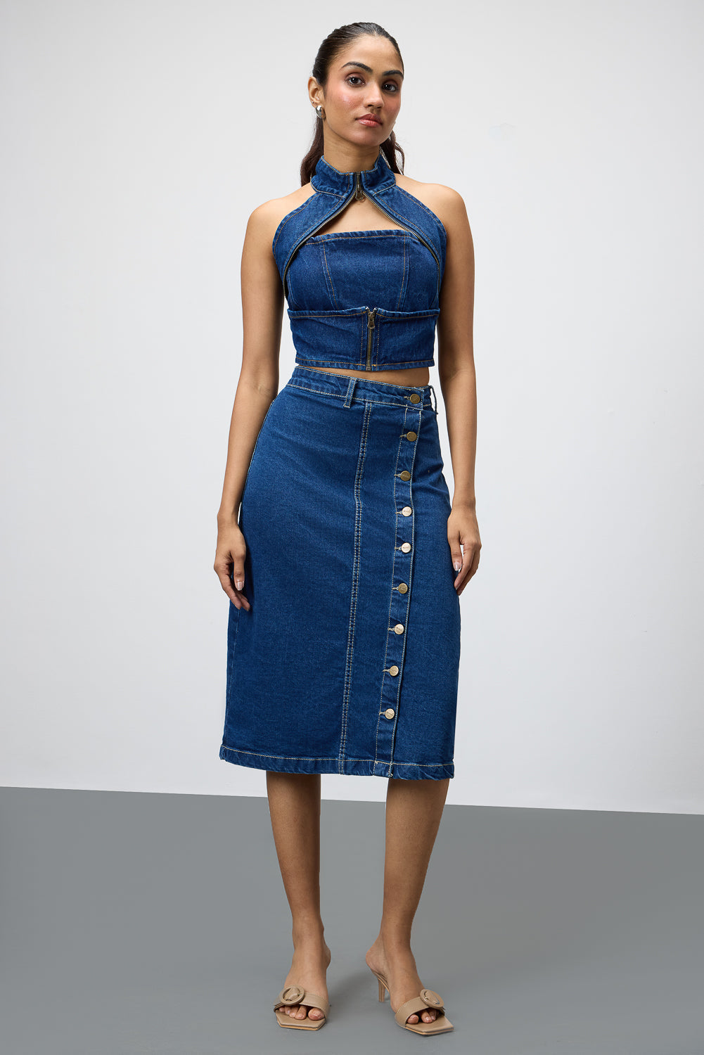 Blue Gothic Chained Women's Top