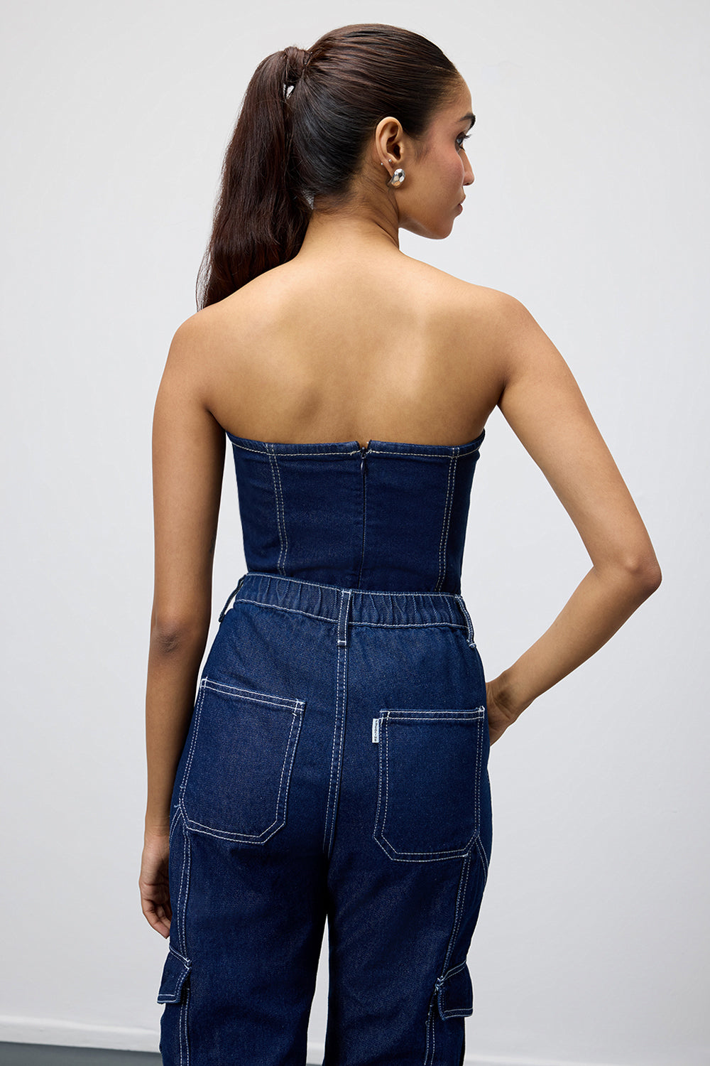 Indigo Blue Women's Bodysuit Tube Top