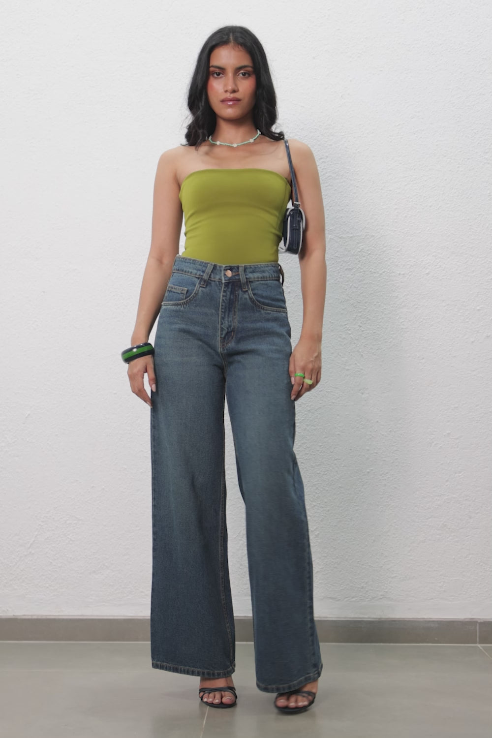 Iconic Blue Women's Wide Jeans