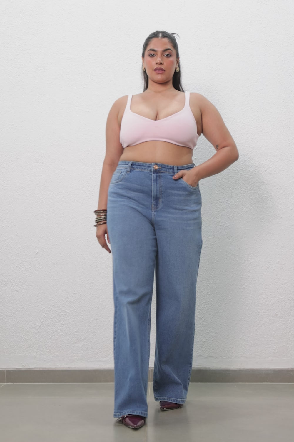 Curve Chill Blue Straight Jeans