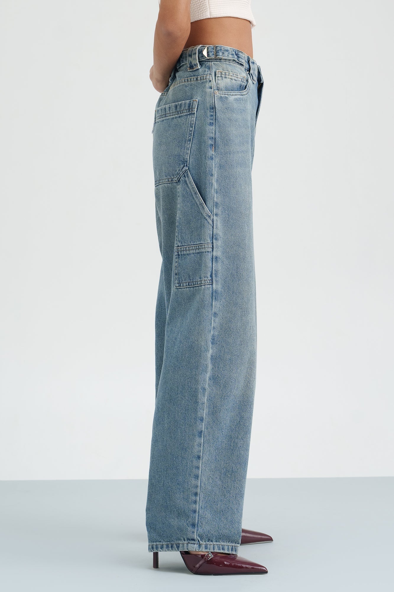 Lush Blue Balloon Fit Jeans