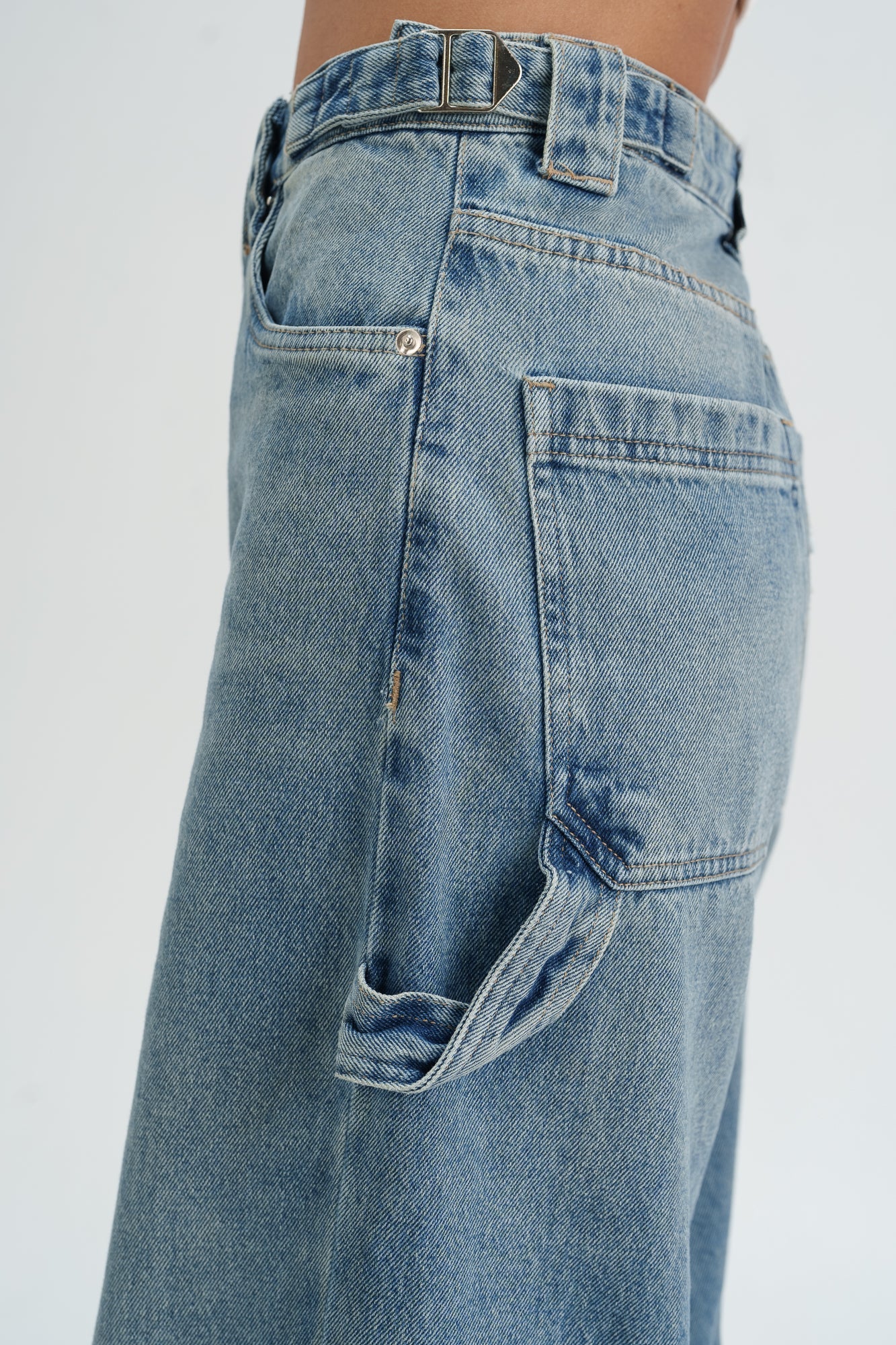 Lush Blue Balloon Fit Jeans
