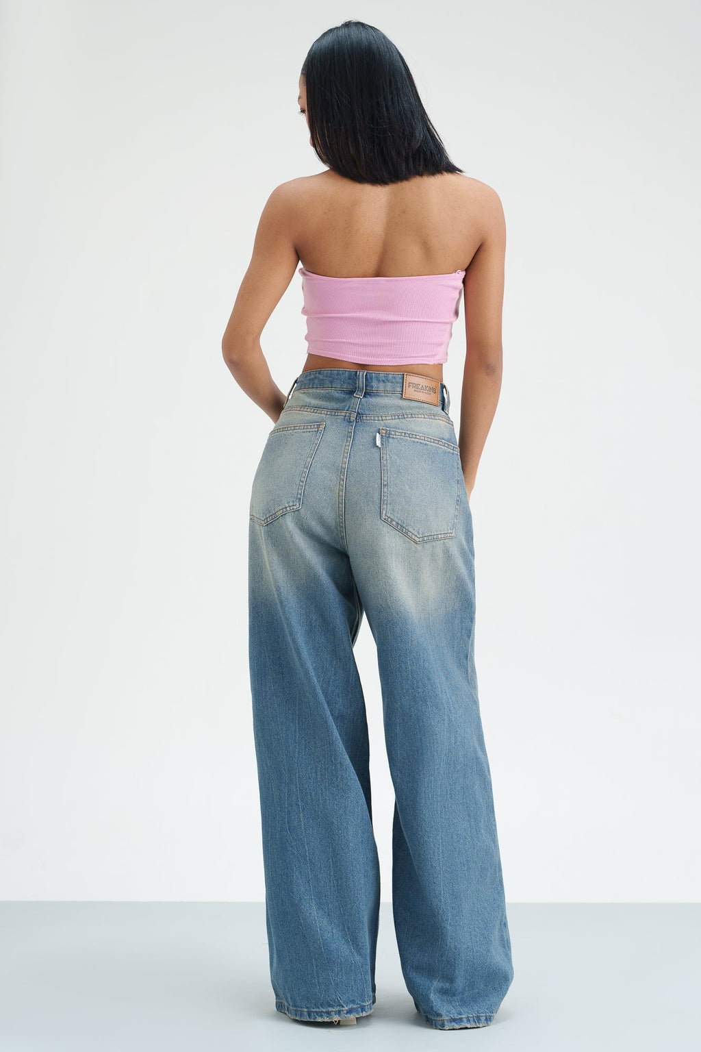 Blue Haze Cropped Wide Leg Jeans