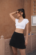 Black Women's Denim Skort