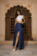 Mid Dark Cargo Skirt