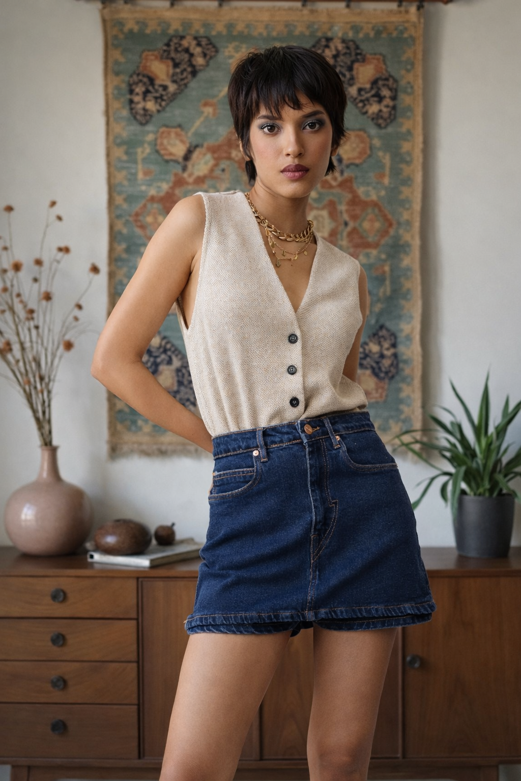 Midnight Classic Denim Skort