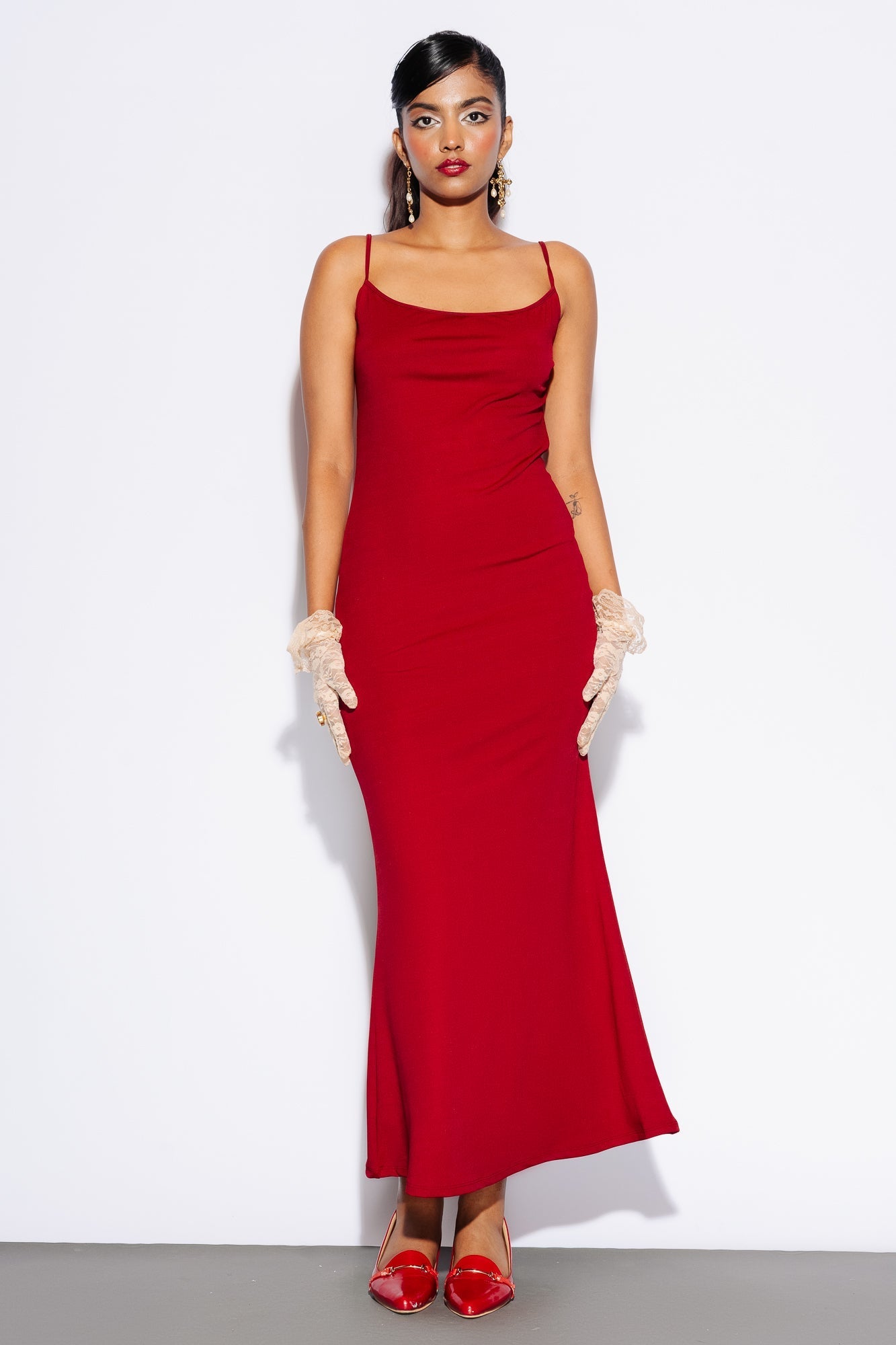Kourtney Backless Cherry Dress