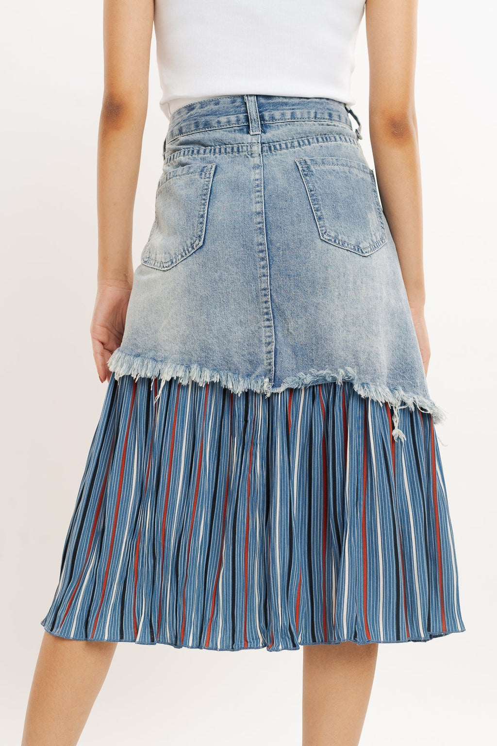 Denim Street Cut Transformation Skirt
