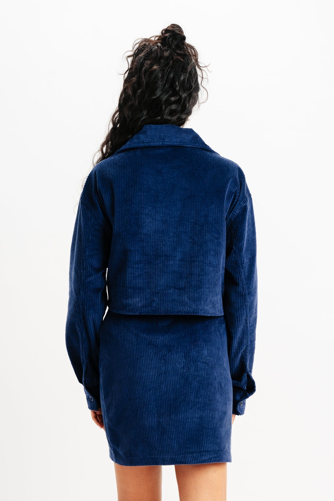 Blue Corduroy Skirt