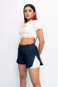 Blue Split Sweatshorts