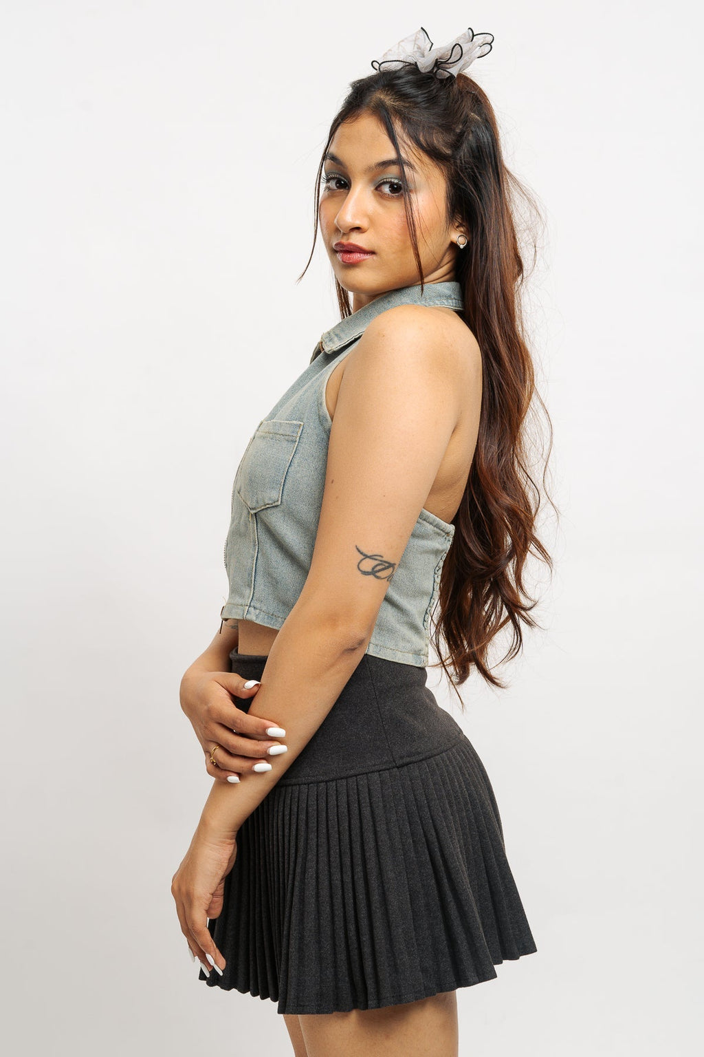 Pleated Mini Skirt