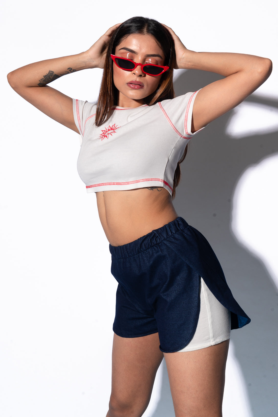 Blue Split Sweatshorts