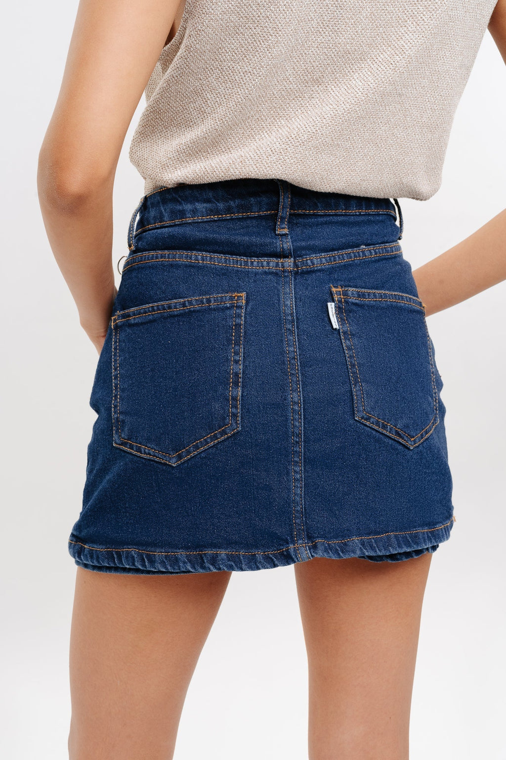 Midnight Classic Denim Skort