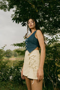Criss Cross Ecru Skort