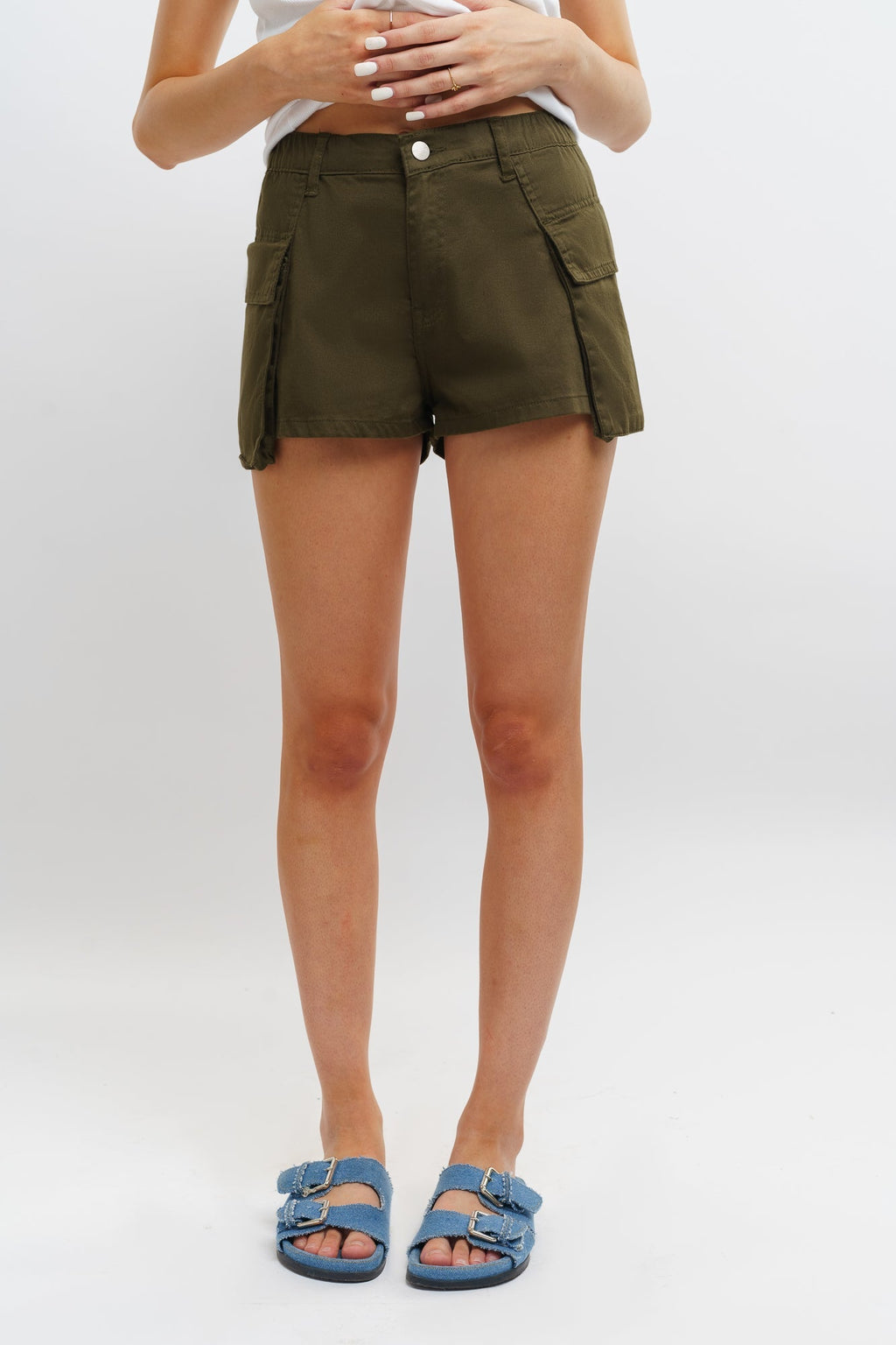 Olive Cargo Shorts