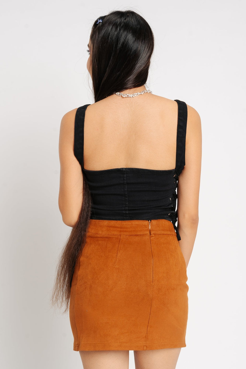 Chugli Sesh Denim Black Top