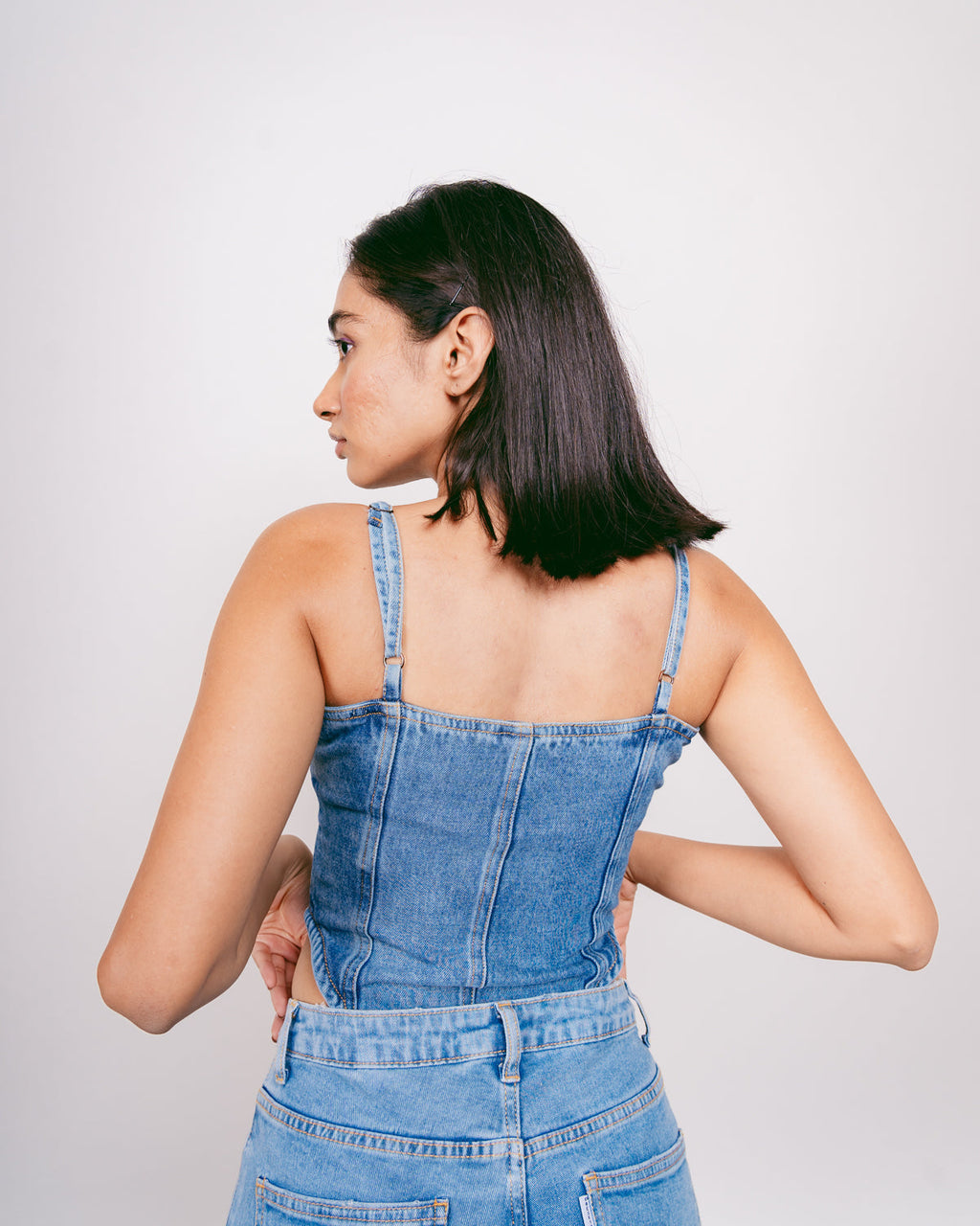 Zip Up Corset Top