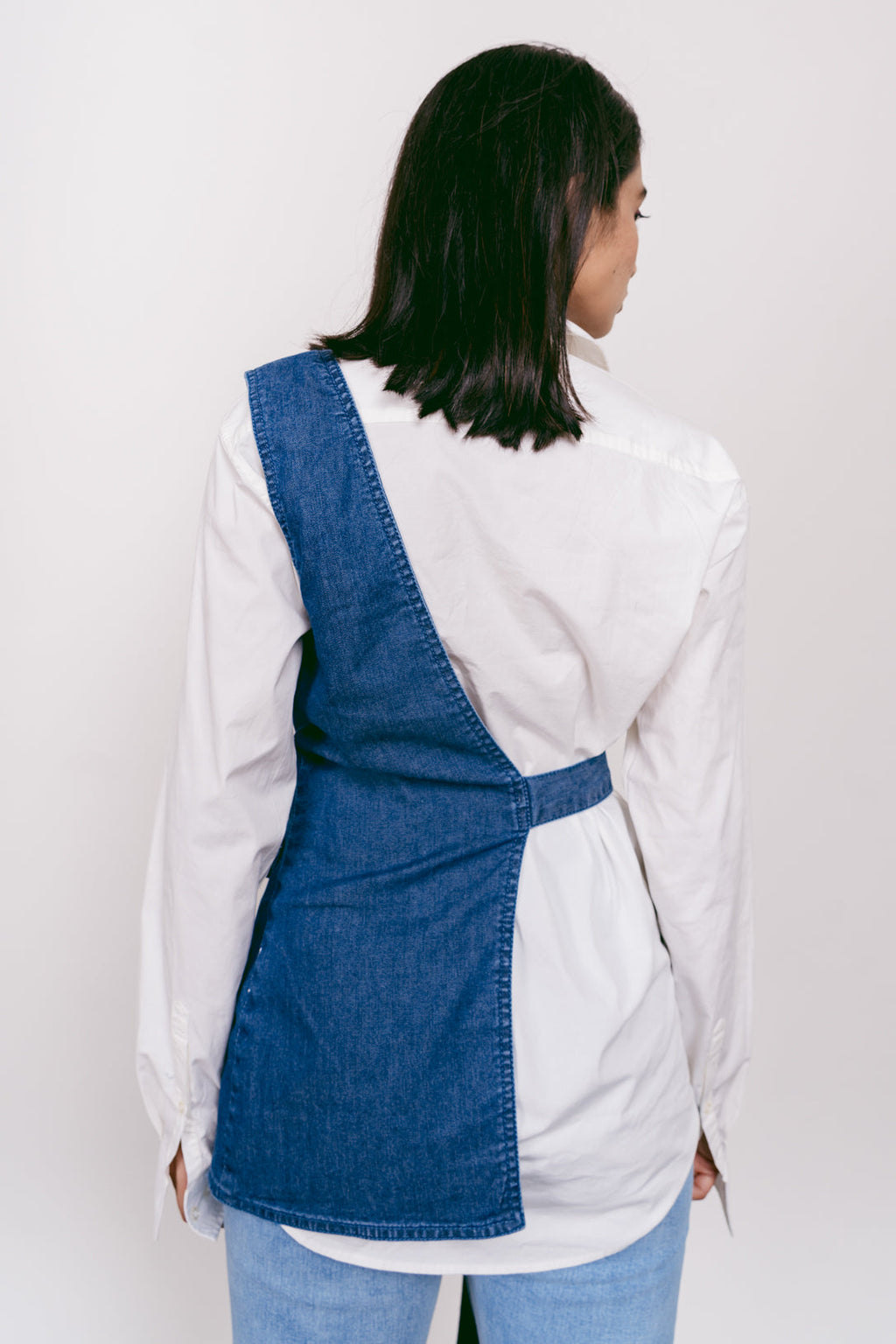 One Sided Denim Vest