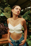 White Butterfly Georgette Top